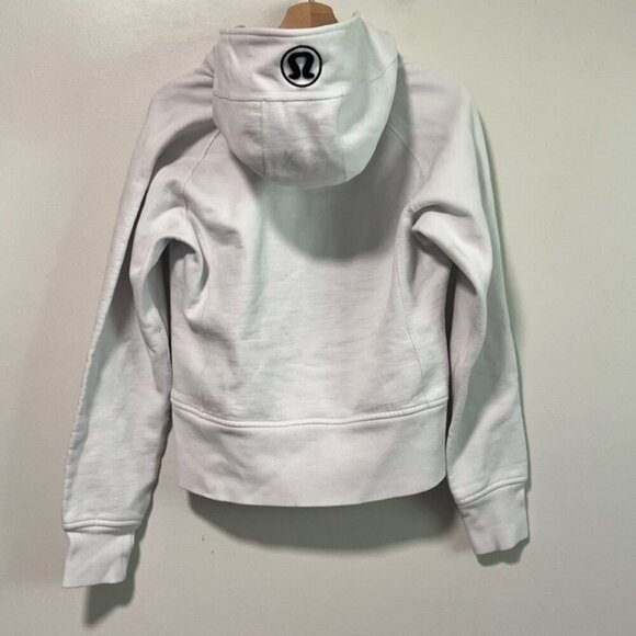 Lululemon White Full Zip Scuba Hoodie - Size 10 - Picture 4 of 15